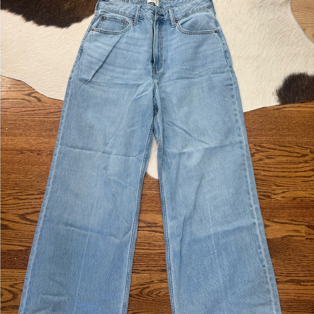 Abercrombie & Fitch Light Blue Wide Leg Jeans